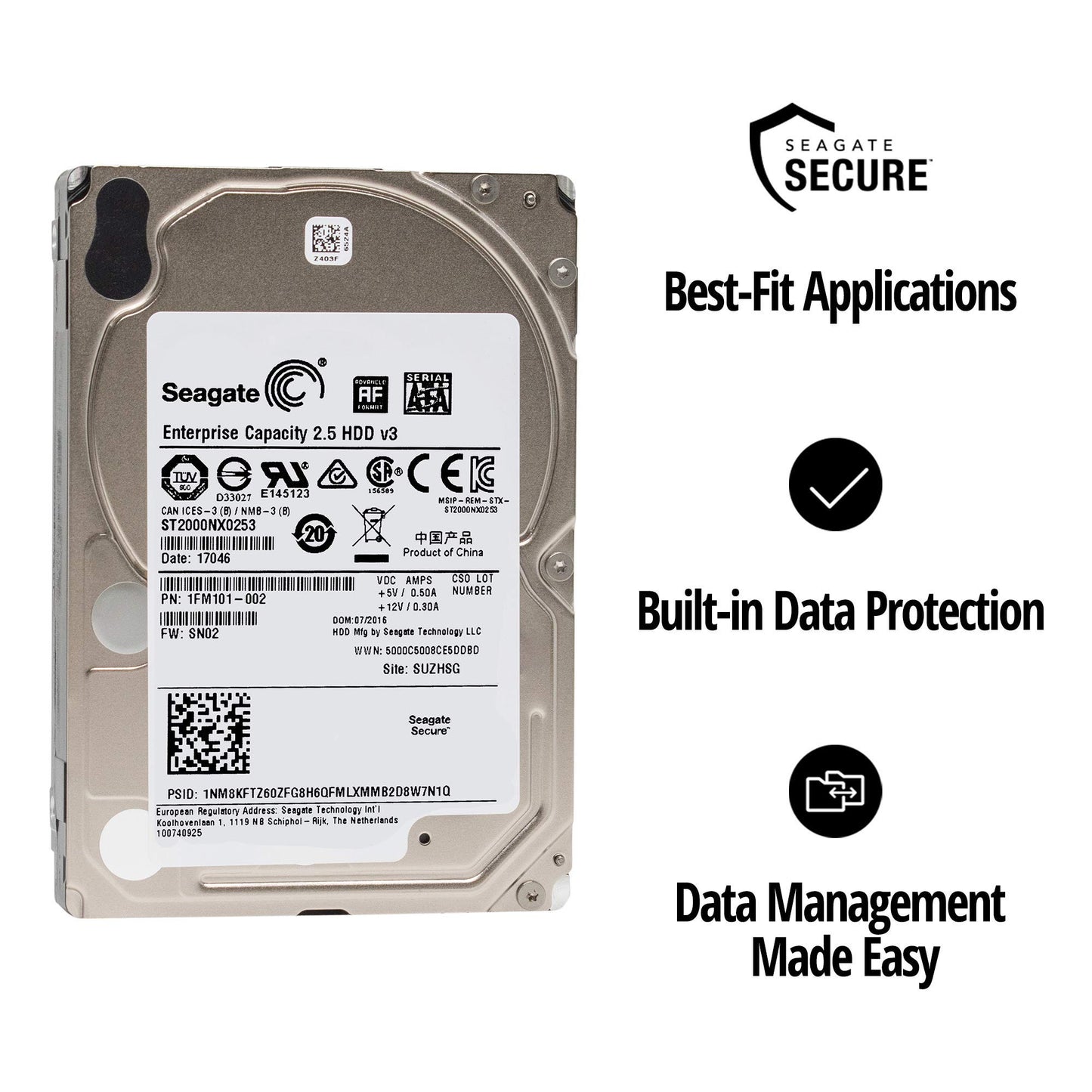 Seagate ST2000NX0253 2 TB 2,5" SATA 6 Gbit/s HDD (Generalüberholt)