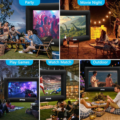 PPXIA Aufblasbare Outdoor-Leinwand (6 m) für Filmabende im Garten, Heimkino, Poolpartys – ideal für Filmabende, Gartenpartys und mehr.