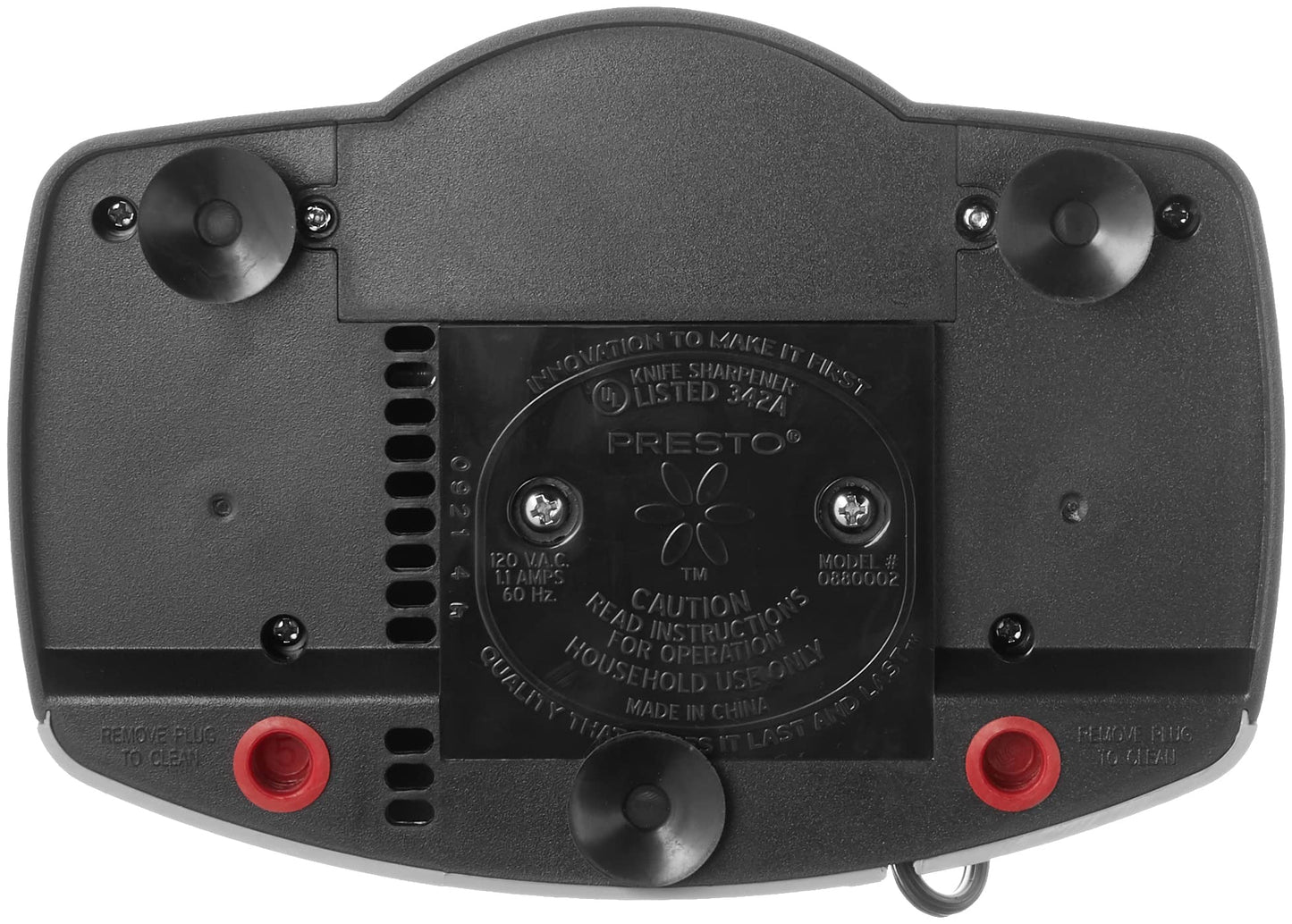 Presto 08800 EverSharp Electric Knife Sharpener, 2-Stage System, Silver/Black