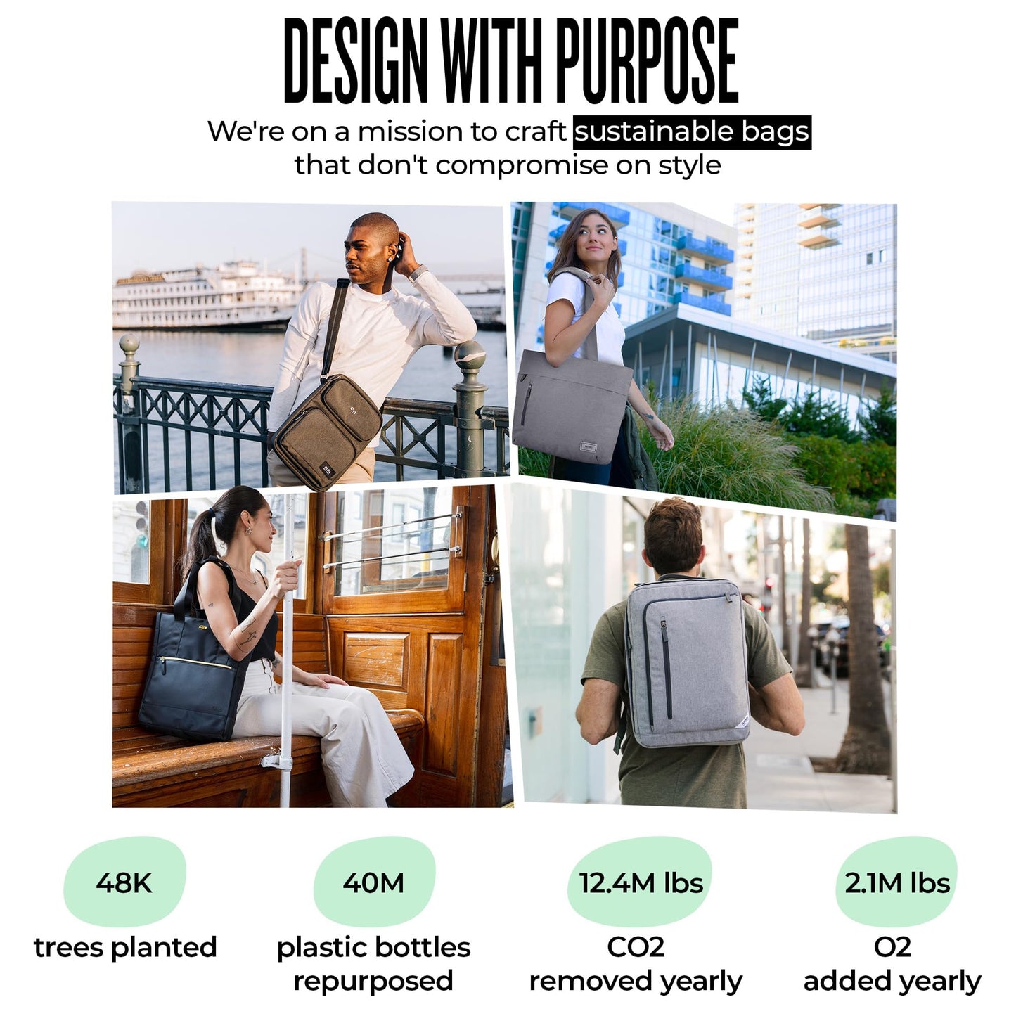 Solo New York Tablet Sling Bag for Women & Men - Crossbody Bag for Travel, Walking, & Hiking, Adjustable Shoulder Strap, Front Zippered Pockets, Fits 13" Tablets & 14" Laptops - Hydro, Black