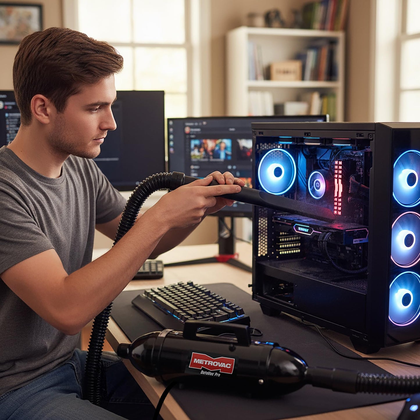 METROVAC Elektrischer DataVac Pro Serie | Modell MDV-1BA | Computerstaubsauger | Gebläse | Reiniger | Staubwedel | Hergestellt in den USA