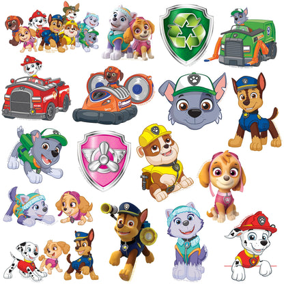 Paw Patrol Vinyl-Aufkleber-Set (50 Stück, groß, Deluxe) – für Laptop, Wasserflasche, Scrapbooking, Tablet, Skateboard, drinnen und draußen