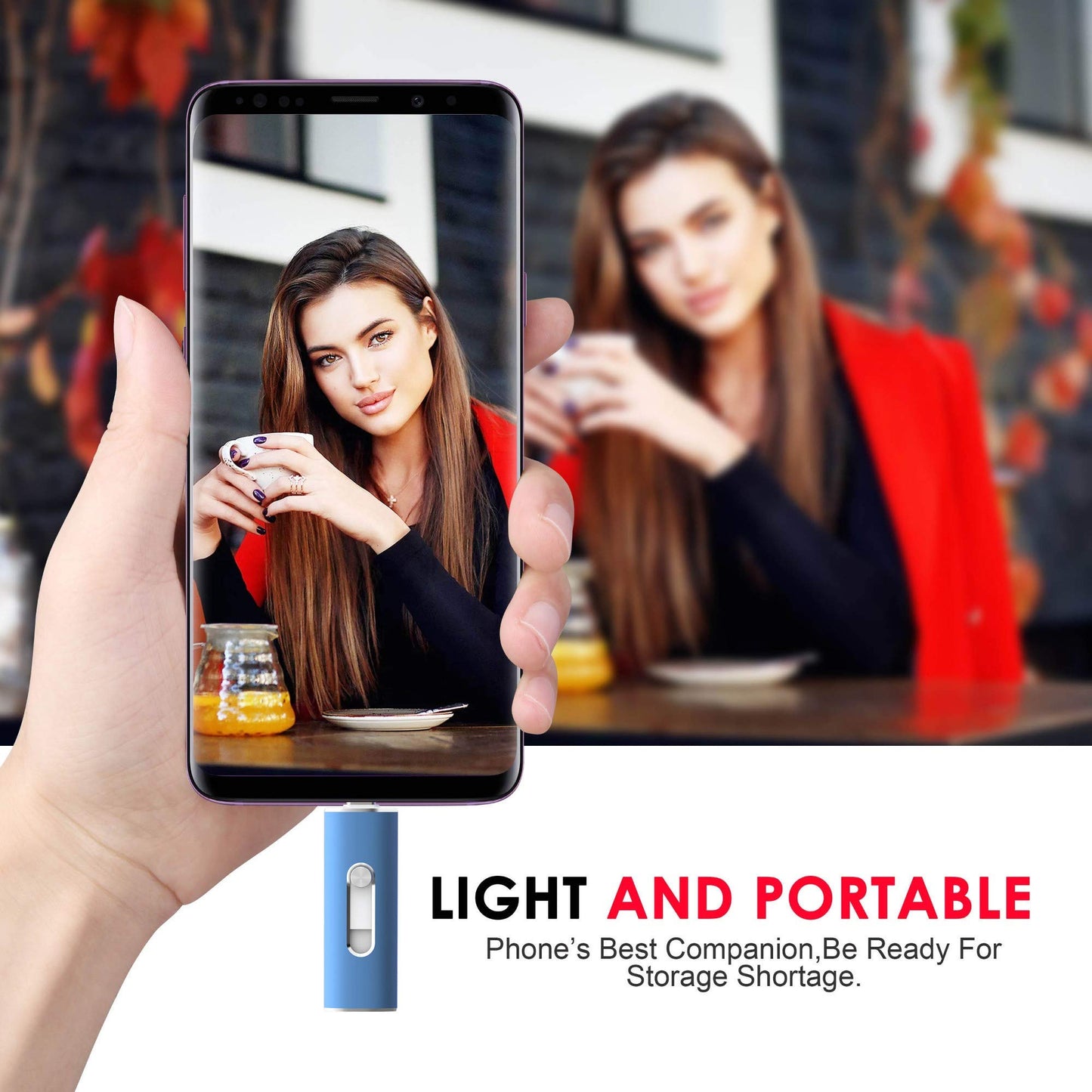 256 GB Flash-Laufwerk, Aiibe USB-C Flash-Laufwerk 256 GB Dual USB 3.1 USB-C Speicherstick OTG Typ C USB-Stick 256 GB USB-C-Laufwerk für PC Tablet TV Auto Typ C Smartphone (256 GB, Blau) 