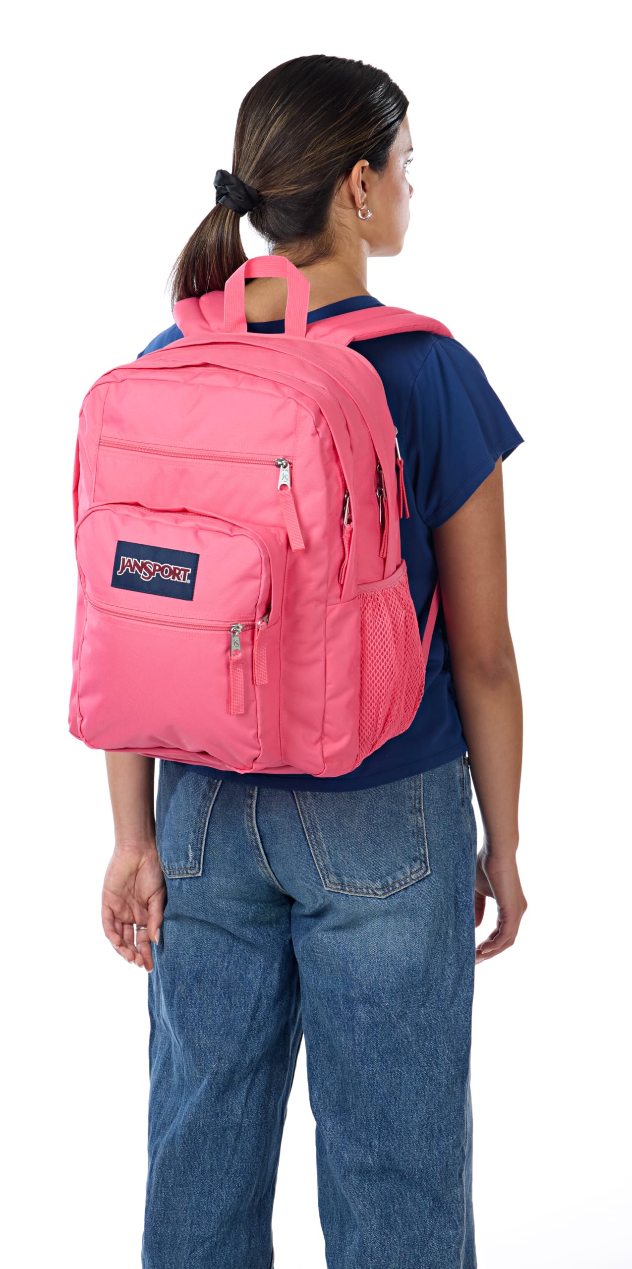 JanSport Laptop Backpack - Computer Bag with 2 Compartments, Ergonomic Shoulder Straps, 15” Laptop Sleeve, Haul Handle - Book Rucksack - Strawberry Shower