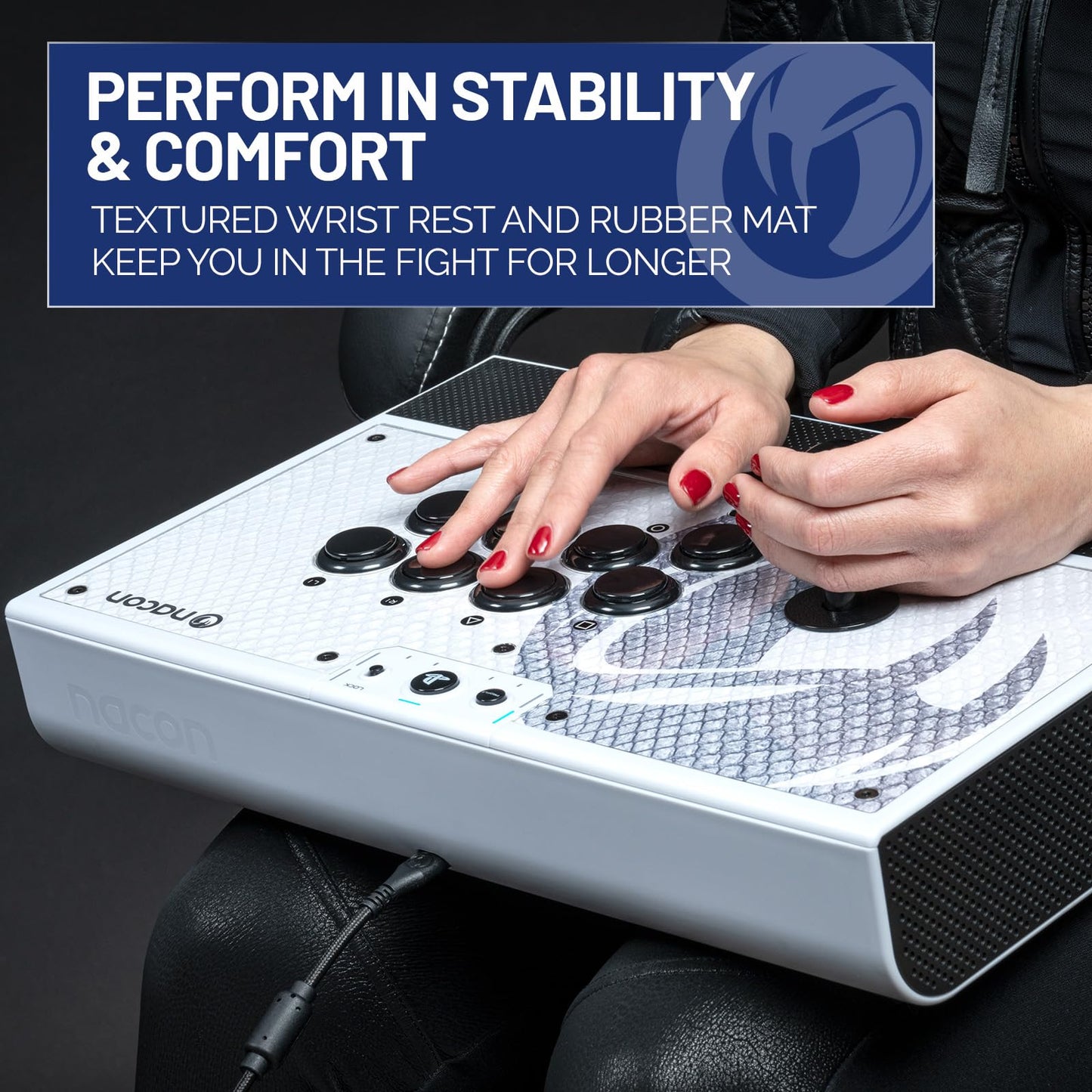 NACON Daija Arcade Fight Stick – Offiziell lizenziert für PlayStation PS5, PS4 und Windows 10 | 11 PC