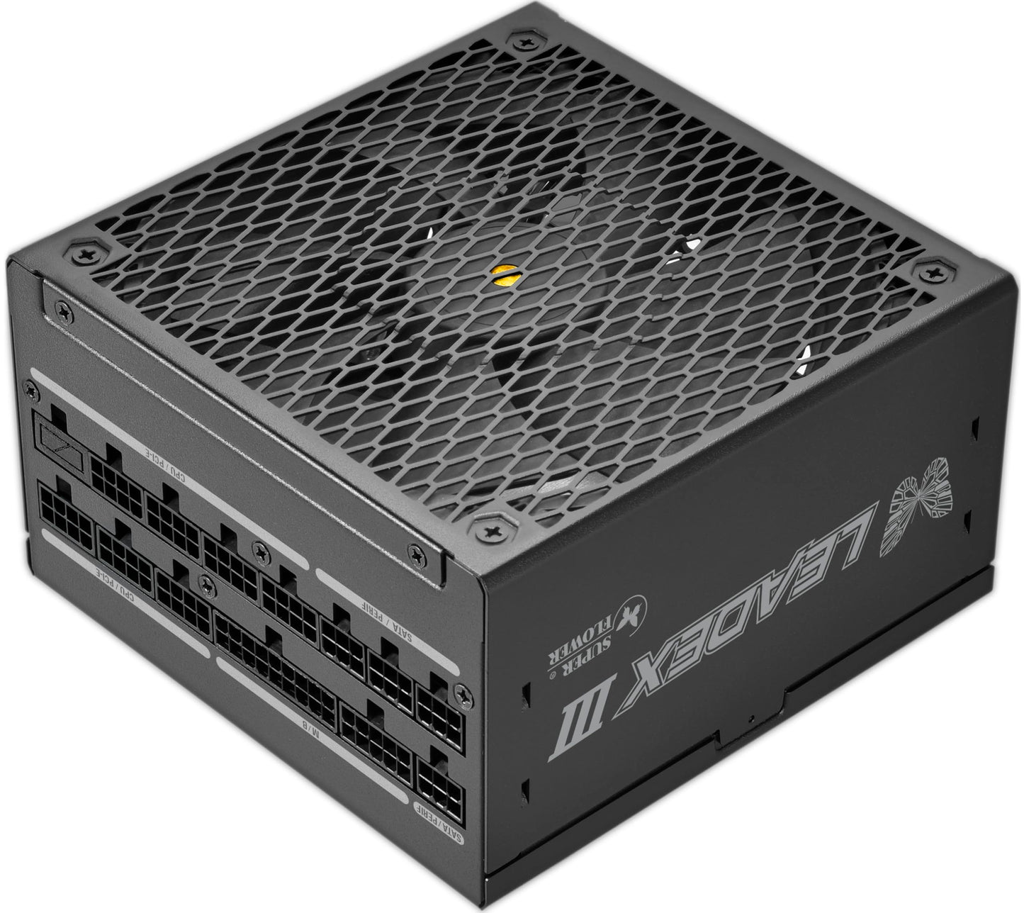Super Flower Leadex III ATX 3.1 1000W, Cybenetics Platinum, 80+ Gold, 10 Jahre Garantie, ECO-Modus (halblüfterlos), FDB-Lüfter mit Kupferwelle, vollmodulares Netzteil, SF-1000F14GE, Schwarz