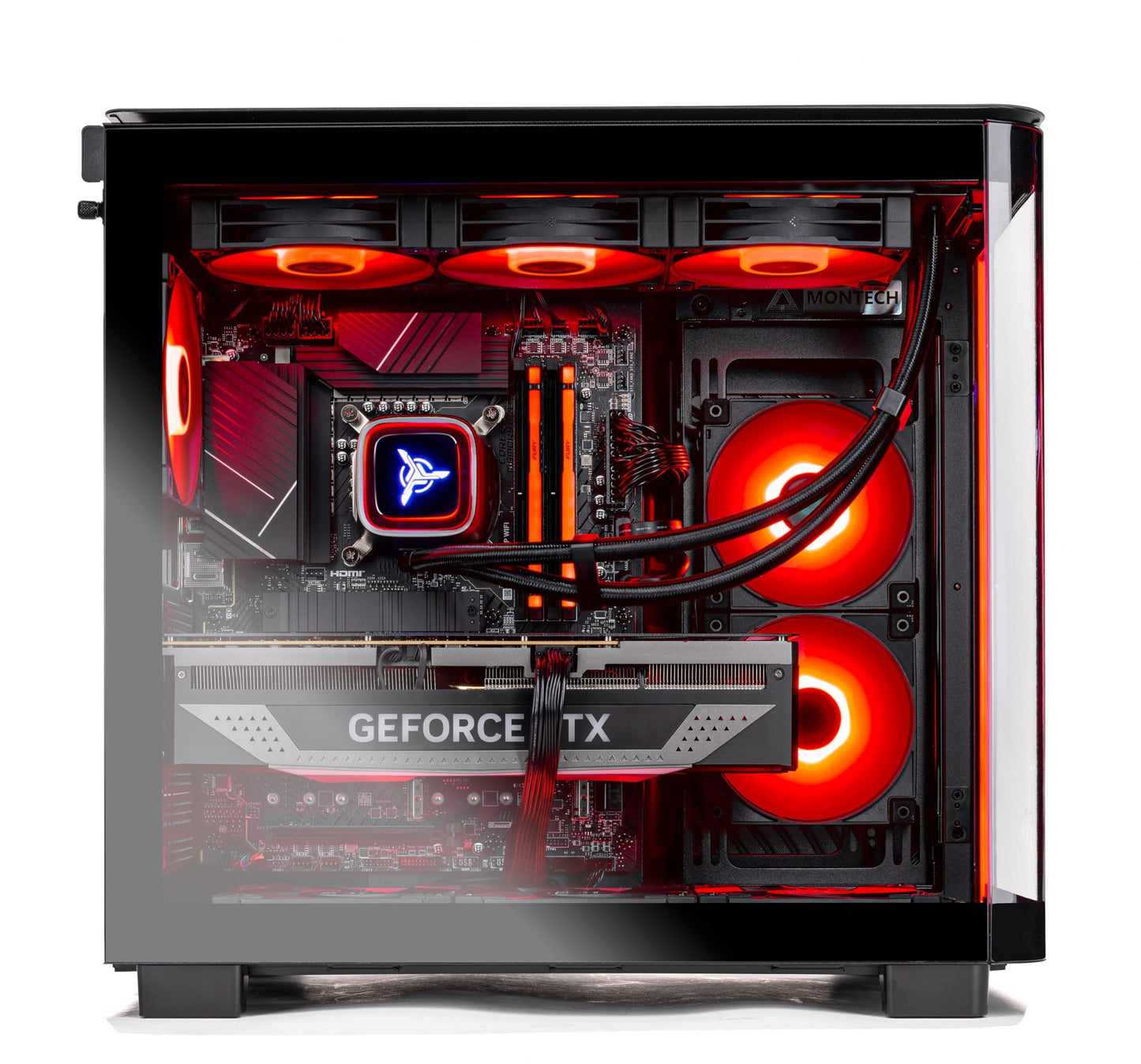 Skytech King 95 Gaming-PC, Ryzen 7 7800X3D 4,2 GHz (5 GHz Turbo Boost), NVIDIA RTX 5070 Ti 16 GB, 1 TB Gen4 SSD, 32 GB DDR5 RAM 6000 RGB, 850-W-Gold-Netzteil, 360-mm-ARGB-AIO-Wasserkühlung, WLAN, Windows 11