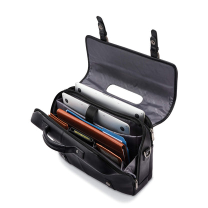 Samsonite Classic Leder-Überwurftasche, Schwarz, Einheitsgröße