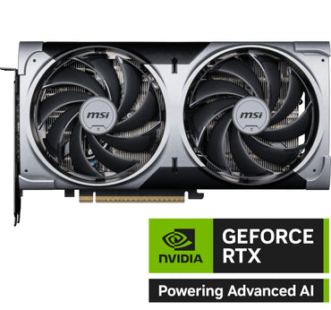 MSI Gaming RTX 5070 12G Ventus 2X OC Grafikkarte (12 GB GDDR7, 192-Bit, Extreme Performance: 2557 MHz, DisplayPort x3 2.1a, HDMI 2.1b, NVIDIA Blackwell Architektur)