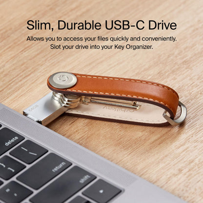 Orbitkey USB-C | USB-Stick mit Schnellübertragungschip | Schlankes Profil, kompatibel mit Orbitkey Schlüsselorganizer und Schlüsselring