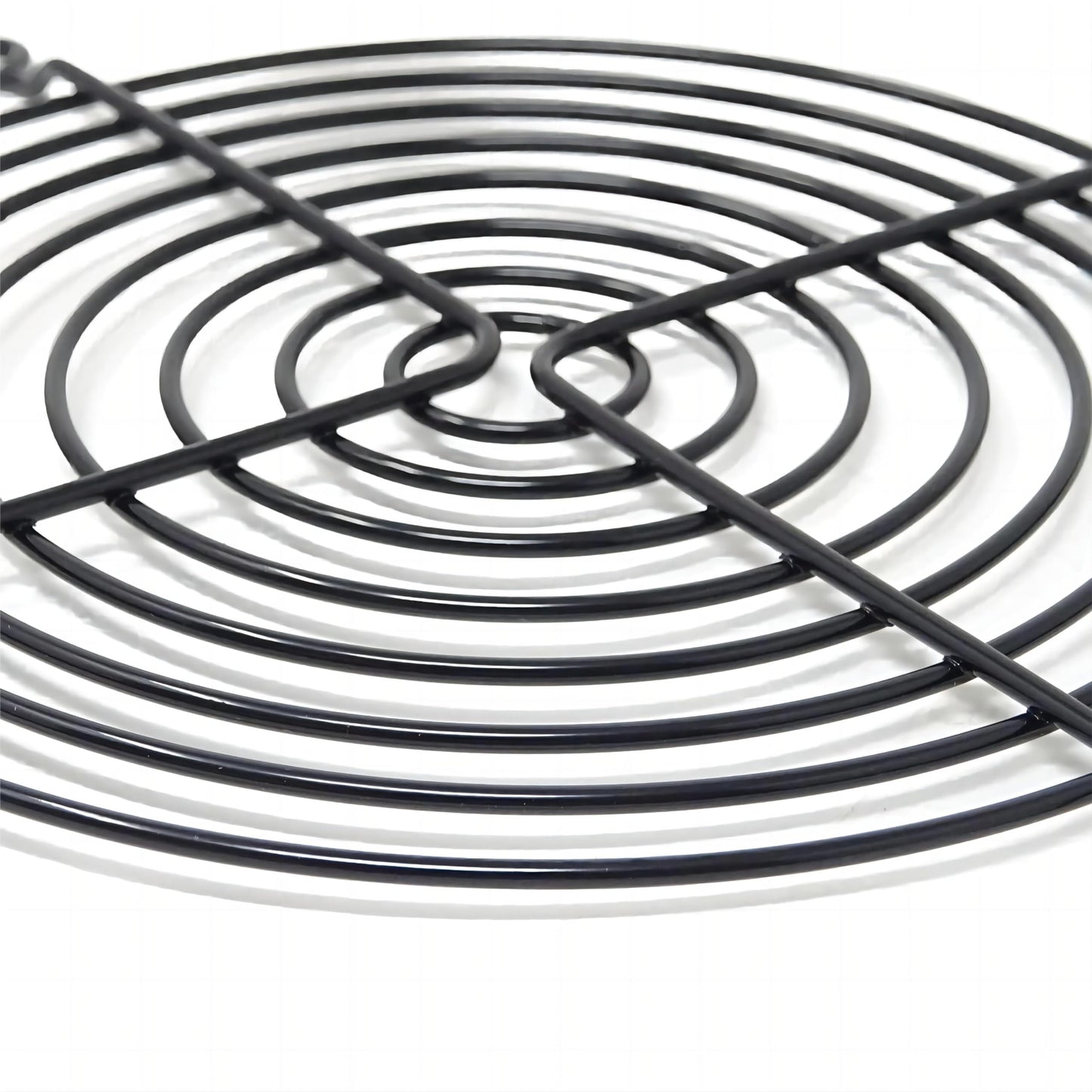 Nivithi 120mm Lüftergitter, PC-Lüfterabdeckung, Schwarzer PC-Lüftergitterschutz, Metall Silber Schwarz Ersatzschrauben, für PC-Lüfter, 2er-Pack.