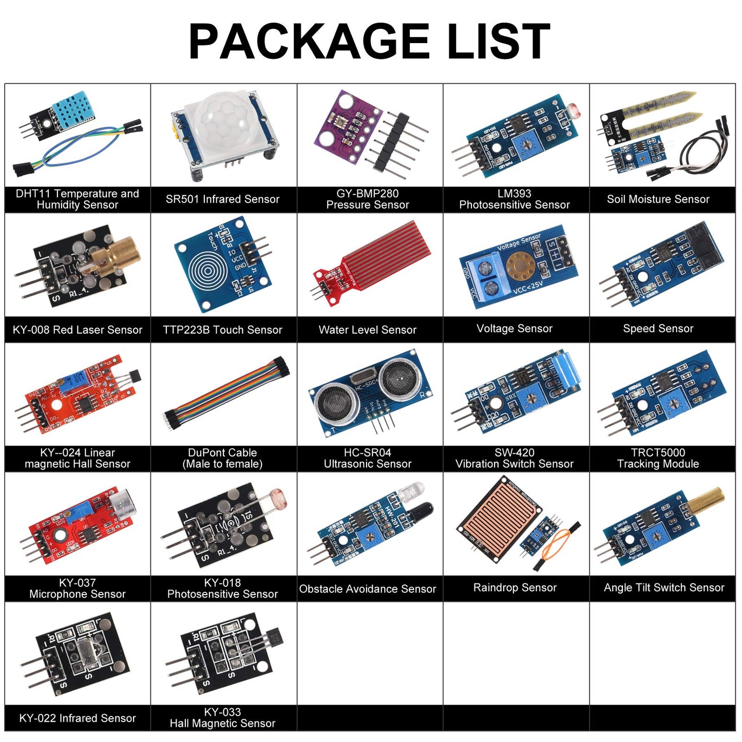 Sensormodul-Kit für Arduino Raspberry, 22-in-1-Projekt-Super-Starterkit für UNO R3, Nano V3.0, Mega 2560, Mega 328