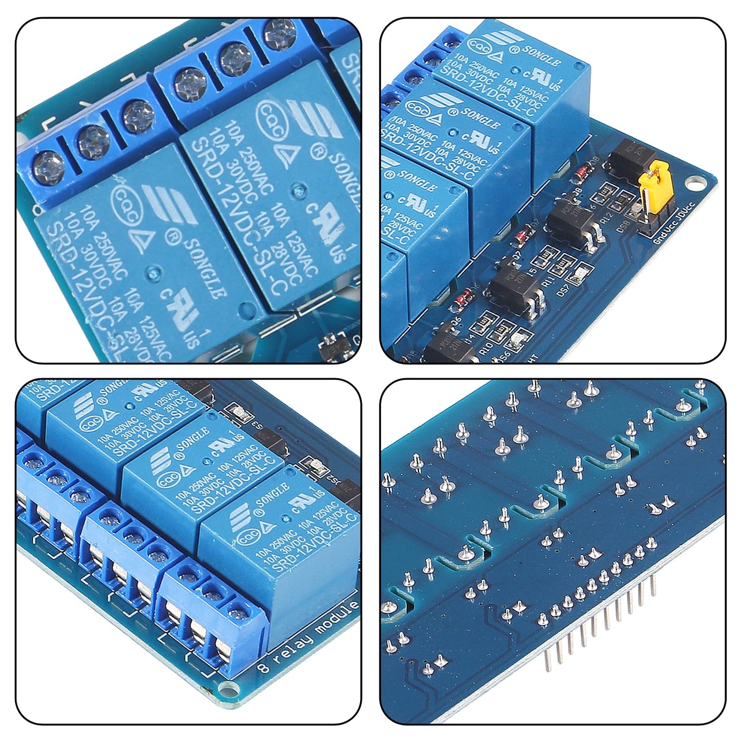 AITRIP 10 Stück 5V Einkanal-Relaismodul mit Optokoppler-Isolation und High-Low-Pegelansteuerung, kompatibel mit Arduino, Raspberry Pi, ARM und AVR 