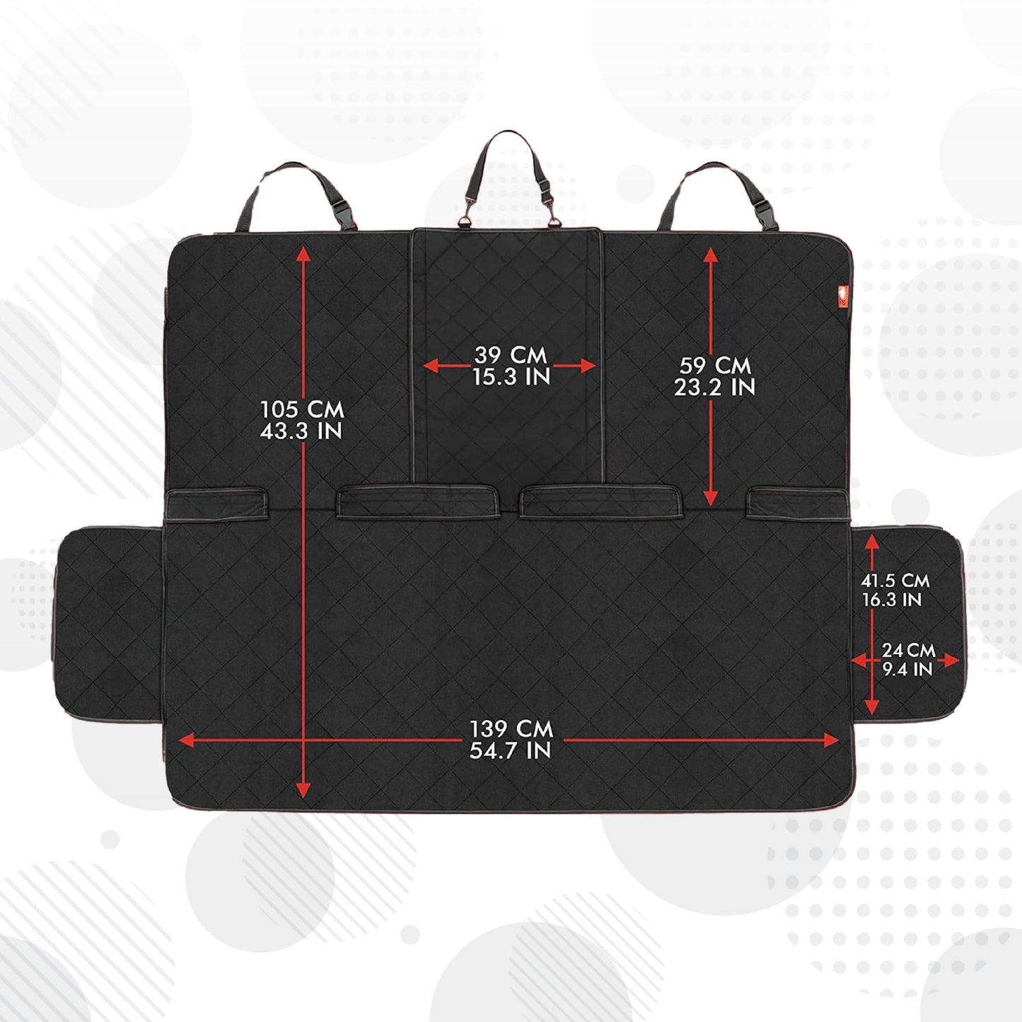 Lusso Gear Autositzbezug für Hunde – Wasserdichter, rutschfester Rücksitzschutz – Rücksitzbezug für Hunde – Universell passend für Limousinen, LKWs und SUVs – Kratzfester Rücksitzbezug – Maschinenwaschbar 