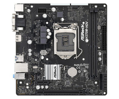 ASRock H370M-HDV LGA1151/ Intel H370/ DDR4/ SATA3&amp;USB3.2/ Micro-ATX-Mainboard 