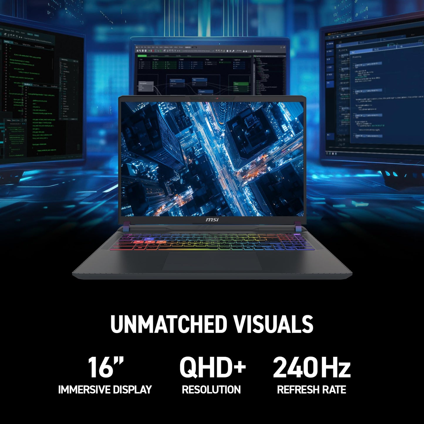 MSI Vector 16 HX AI 16" 240Hz QHD+ Gaming-Laptop: Intel Core Ultra 9-275HX, NVIDIA GeForce RTX 5070Ti, 16 GB DDR5, 1 TB NVMe SSD, Thunderbolt 5, Wi-Fi 7, Windows 11 Home: Cosmo Gray A2XWHG-211US