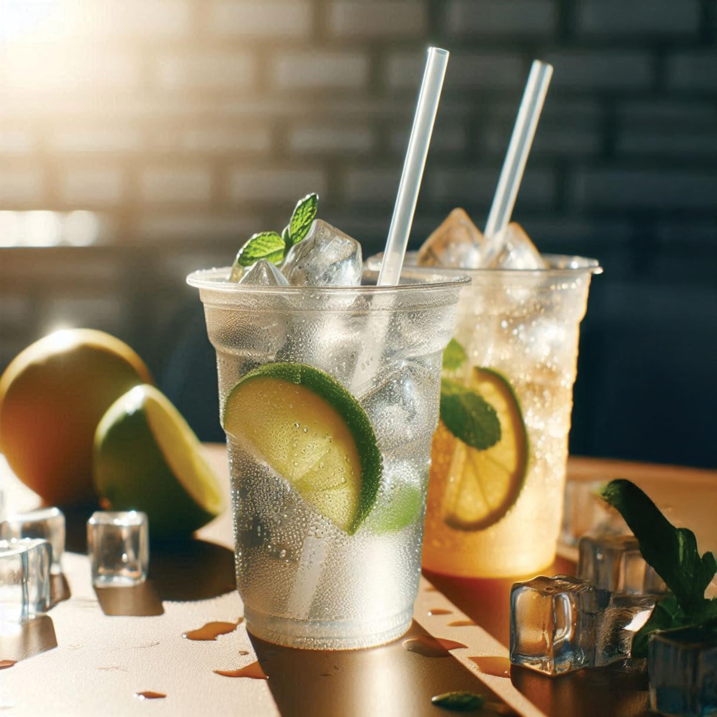 Party Essentials Einweg-Trinkhalme aus Kunststoff, 26 cm (10,25 Zoll) extra lang/300 Stück, einzeln verpackt, transparent