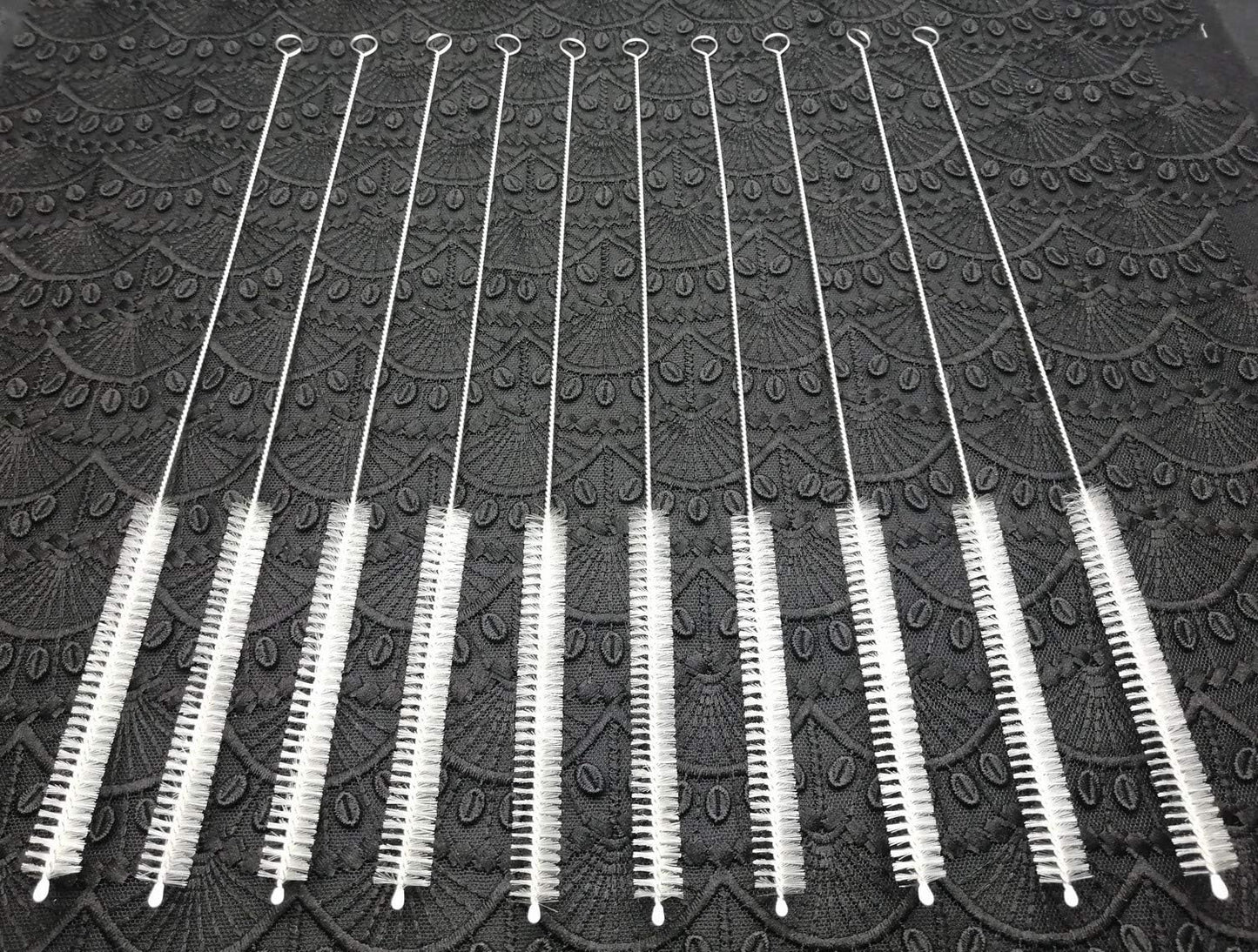 Strohhalm-Reinigungsbürste für Stanley-Becher, extra lang (12 Zoll), extra breit (12 mm Durchmesser) für 40/30/20 oz Stanley-Becher, Nylonborsten und Edelstahlgriff, Strohhalmbürste für 40 oz Stanley-Becher (10 Stück) 