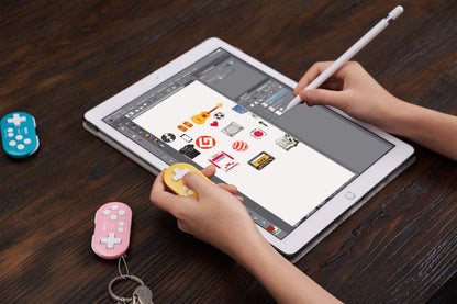 Nargos 8Bitdo Zero 2 Bluetooth Mini-Controller im Schlüsselanhängerformat für Nintendo Switch, Windows, Android und macOS (Türkis-Edition)