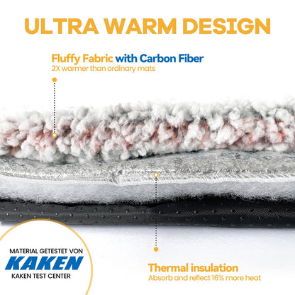 Selbstwärmendes Katzenbett/Hundematte (61 x 46 cm), extra warm, für drinnen und draußen, mit abnehmbarem Bezug, rutschfester Unterseite, waschbar, nicht elektrisch 