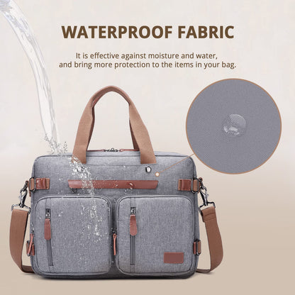 MOLNIA 3-in-1-Laptoptasche für Herren, 17,3-Zoll-Arbeitstasche für Herren, Laptop-Rucksack, Aktentasche, Umhängetasche, Computertasche für Laptops für Damen und Herren, Schwarz 