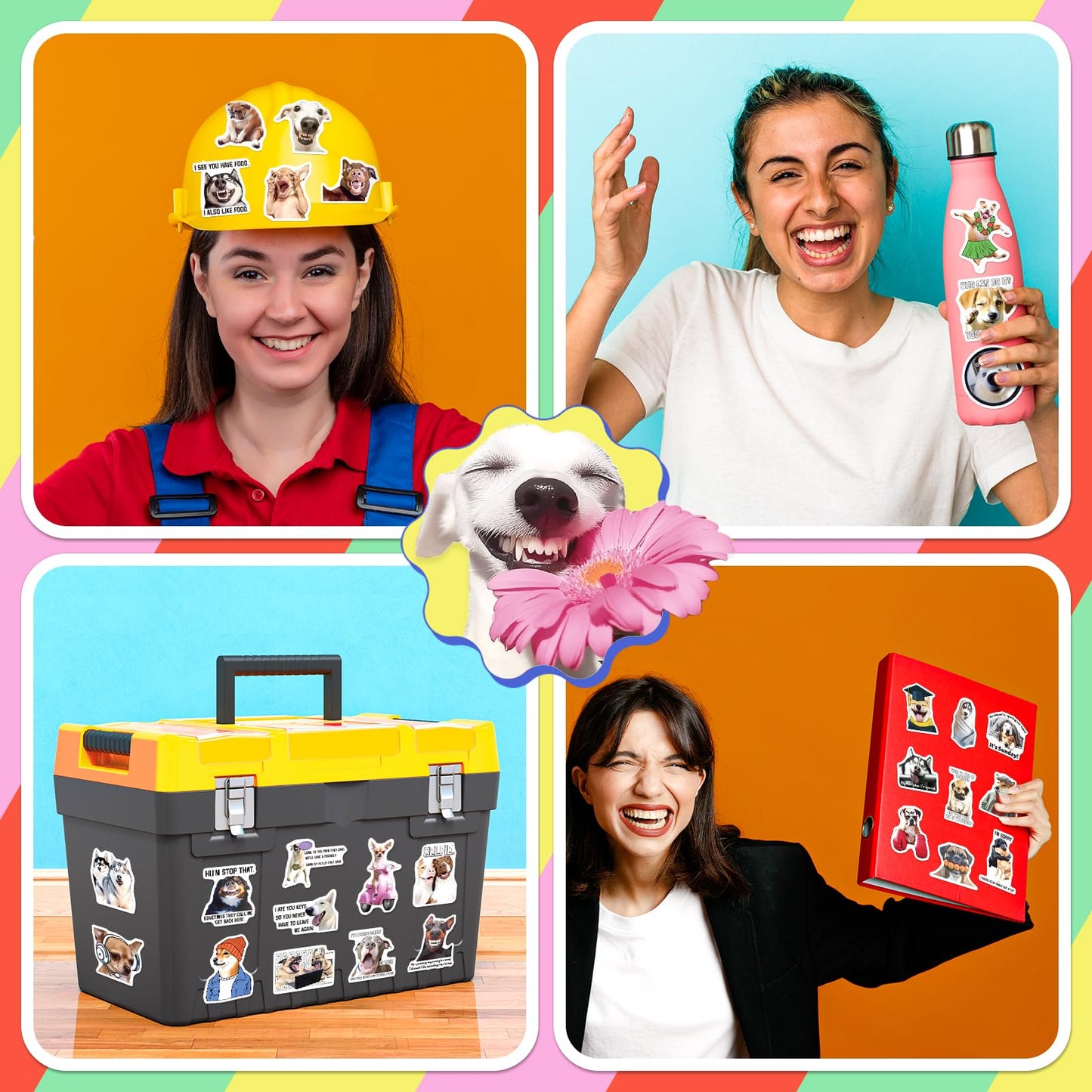 SigyoJeom 200 lustige Hunde-Meme-Aufkleber für Laptops, Welpen-Aufkleber für Erwachsene und Teenager, Hunde-Aufkleber-Set für Wasserflaschen, Handyhüllen, Meme-Haustiere, Hunde-Partyaufkleber für Hundeliebhaber