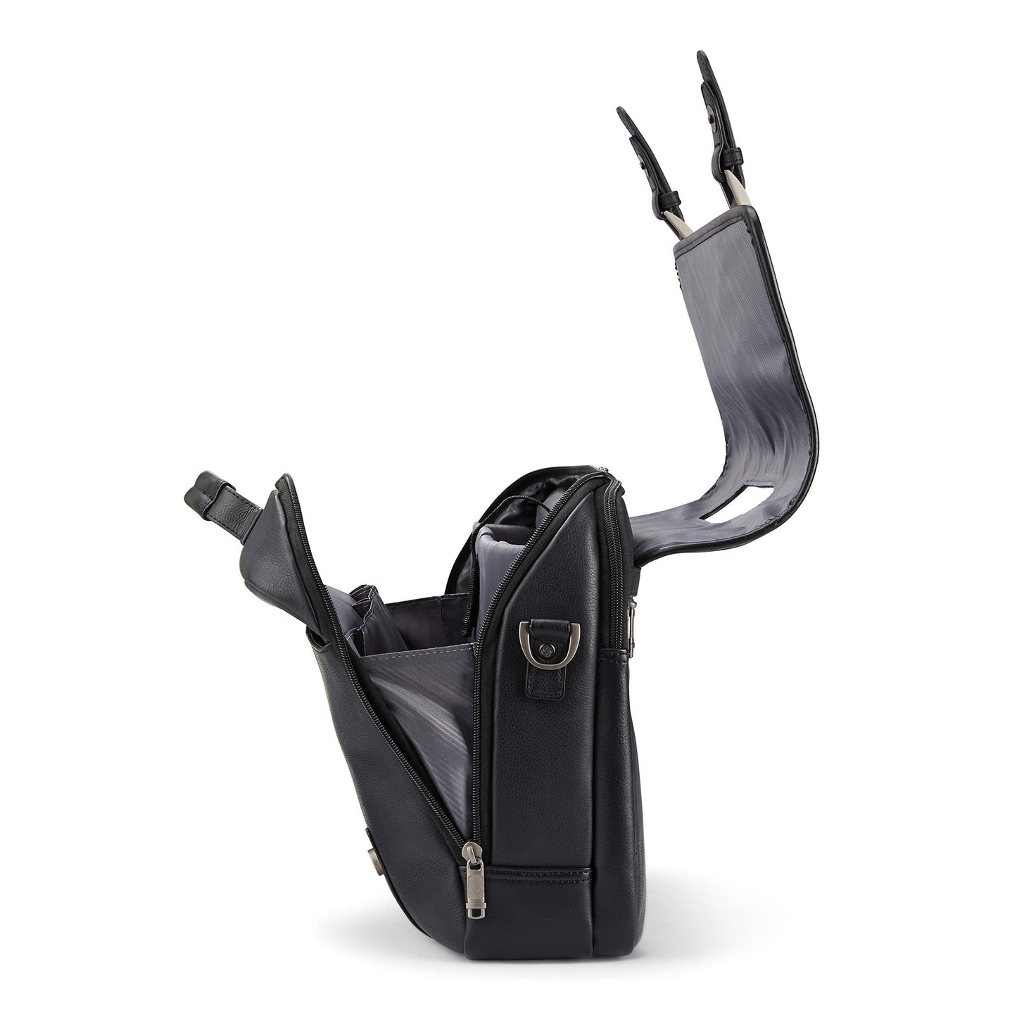 Samsonite Classic Leder-Überwurftasche, Schwarz, Einheitsgröße