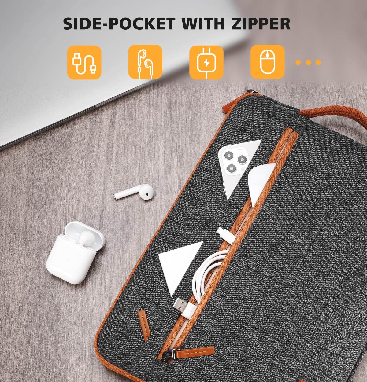 KIZUNA Laptop Sleeve 17 Inch Water-Resistant Computer Case Hand Bag for 17.3" Lenovo Legion 5/5i/Dell G7 17/IdeaPad L340/ HP Gaming Pavilion 17/Envy Laptop 17/Acer Chromebook 317/Asus,Black