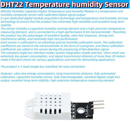 MTDELE 3 Stück DHT22 Digitaler Temperatur- und Feuchtigkeitssensor AM2302 Modul ersetzt SHT11 und SHT15, kompatibel mit Arduino-Elektronik-Bastelprojekten