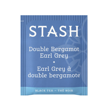 Stash Tea Doppel-Bergamotte Earl Grey Schwarztee, Schachtel mit 100 Teebeuteln