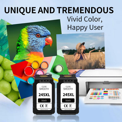 PFKink 245XL Schwarze Tintenpatrone als Ersatz für Canon PG-245, PG-245XL, PG 245, 245XL, 245 XL und PG-243. Kompatibel mit Canon PIXMA MX492, MX490, MG2920, MG2420 und MG2520.
