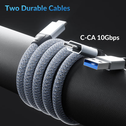 SETMSPACE Externe Festplatte, Externe SSD 500 GB, Tragbare Festplatte 10 Gbit/s | 1030 MB/s, USB-C-Festplatte für Speicherung und Datensicherung, Hochwertige externe SSD-Festplatte für Mac, Xbox [LP10-500G]