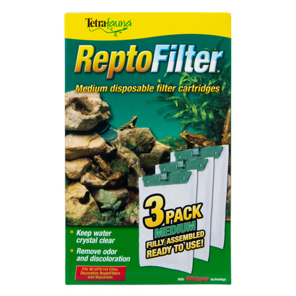 TetraFauna ReptoFilter Filterkartuschen, Größe Medium, Nachfüllpackung, 3 Stück