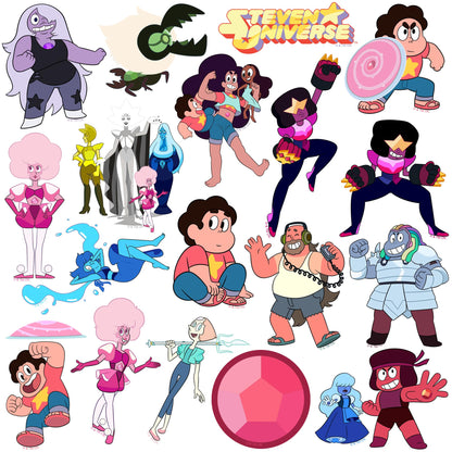 Steven Universe 50er-Pack große Deluxe-Vinylaufkleber – Sortiment für Laptop, Wasserflasche, Scrapbooking, Tablet, Skateboard, drinnen und draußen