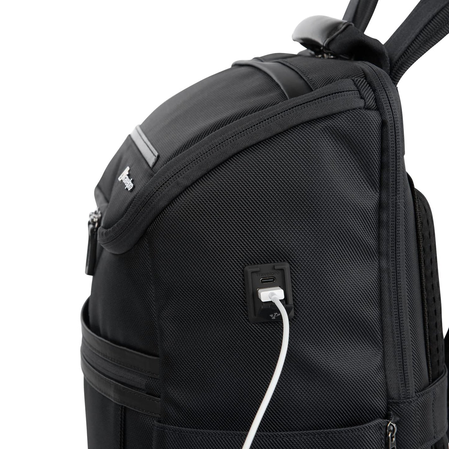 Travelpro Crew Executive Choice 3 Medium Top Load Rucksack, geeignet für Laptops und Tablets bis 15,6 Zoll, USB-A- und USB-C-Anschlüsse, Damen- und Herrenmodell, Jet Black 