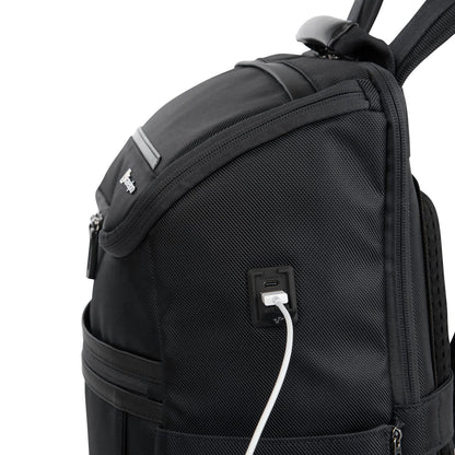 Travelpro Crew Executive Choice 3 Medium Top Load Rucksack, geeignet für Laptops und Tablets bis 15,6 Zoll, USB-A- und USB-C-Anschlüsse, Damen- und Herrenmodell, Jet Black 