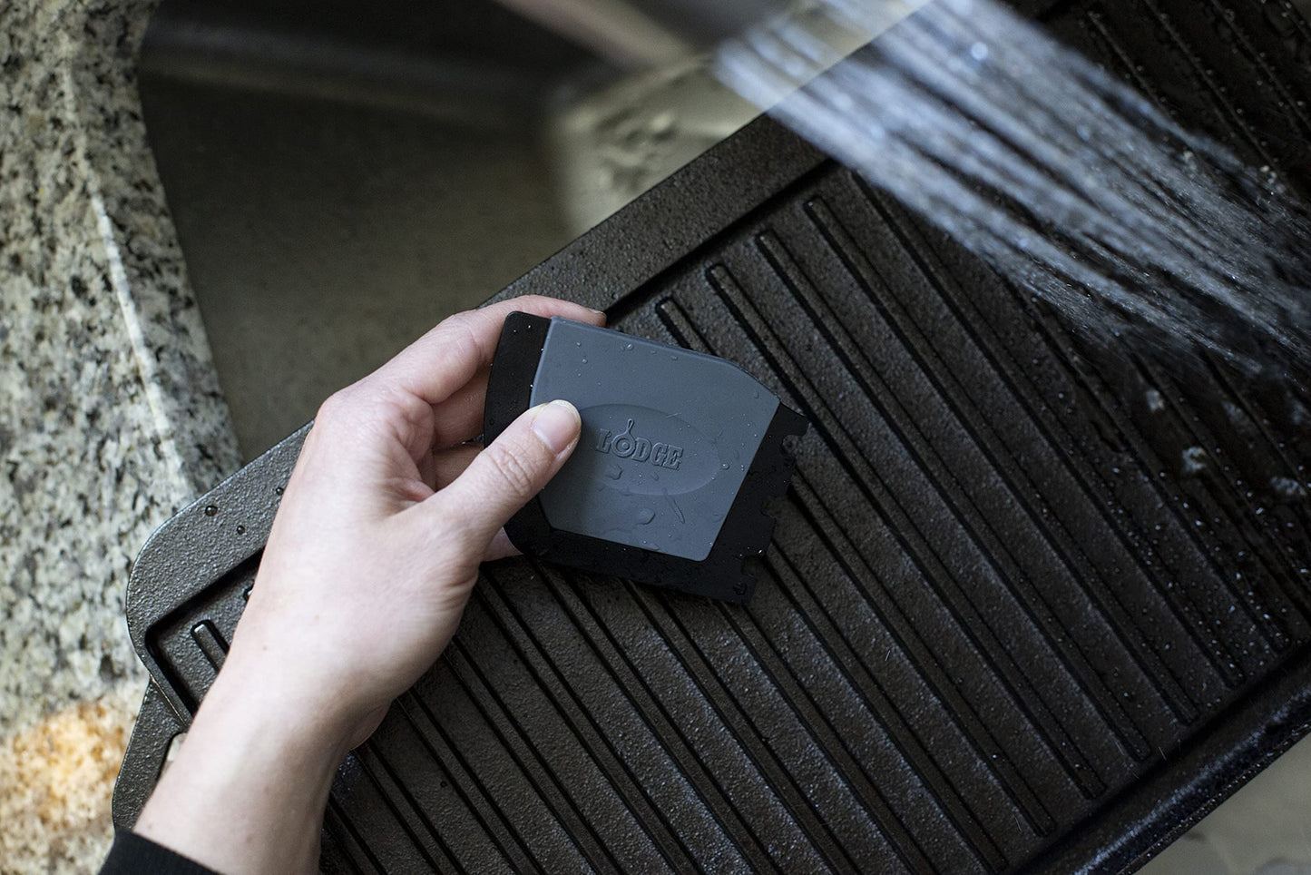 Lodge Deluxe Pfannenschaber, Einheitsgröße, Schwarz 