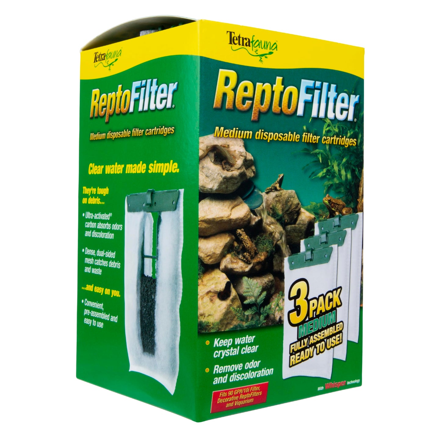 TetraFauna ReptoFilter Filterkartuschen, Größe Medium, Nachfüllpackung, 3 Stück