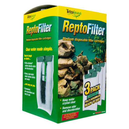 TetraFauna ReptoFilter Filterkartuschen, Größe Medium, Nachfüllpackung, 3 Stück