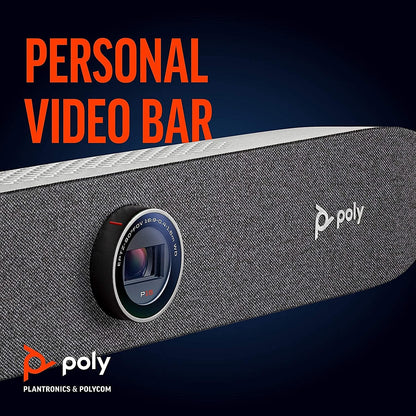 Poly Studio P5 Professionelle Webcam (Plantronics) – 1080p HD Laptop-Kamera für Videokonferenzen und Fernunterricht – Monitor- und Stativhalterung – Sichtschutzblende – Kompatibel mit Teams (zertifiziert), Zoom (zertifiziert) 