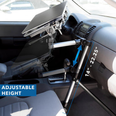 Mount-It! Auto-Laptophalterung für Nutz- und Privatfahrzeuge | Robuste, bohrfreie Notebook-Halterung für Lkw, Transporter und SUVs