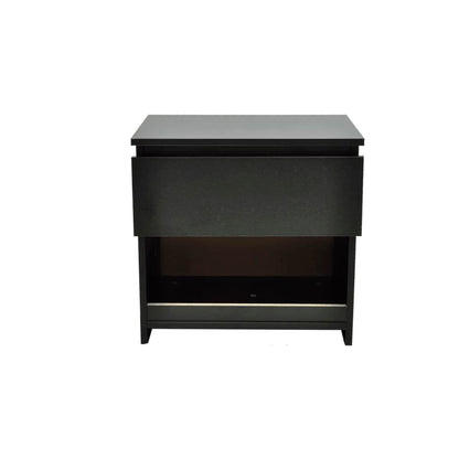 vidaXL Tables de chevet 2 pcs avec 1 tiroir Noir