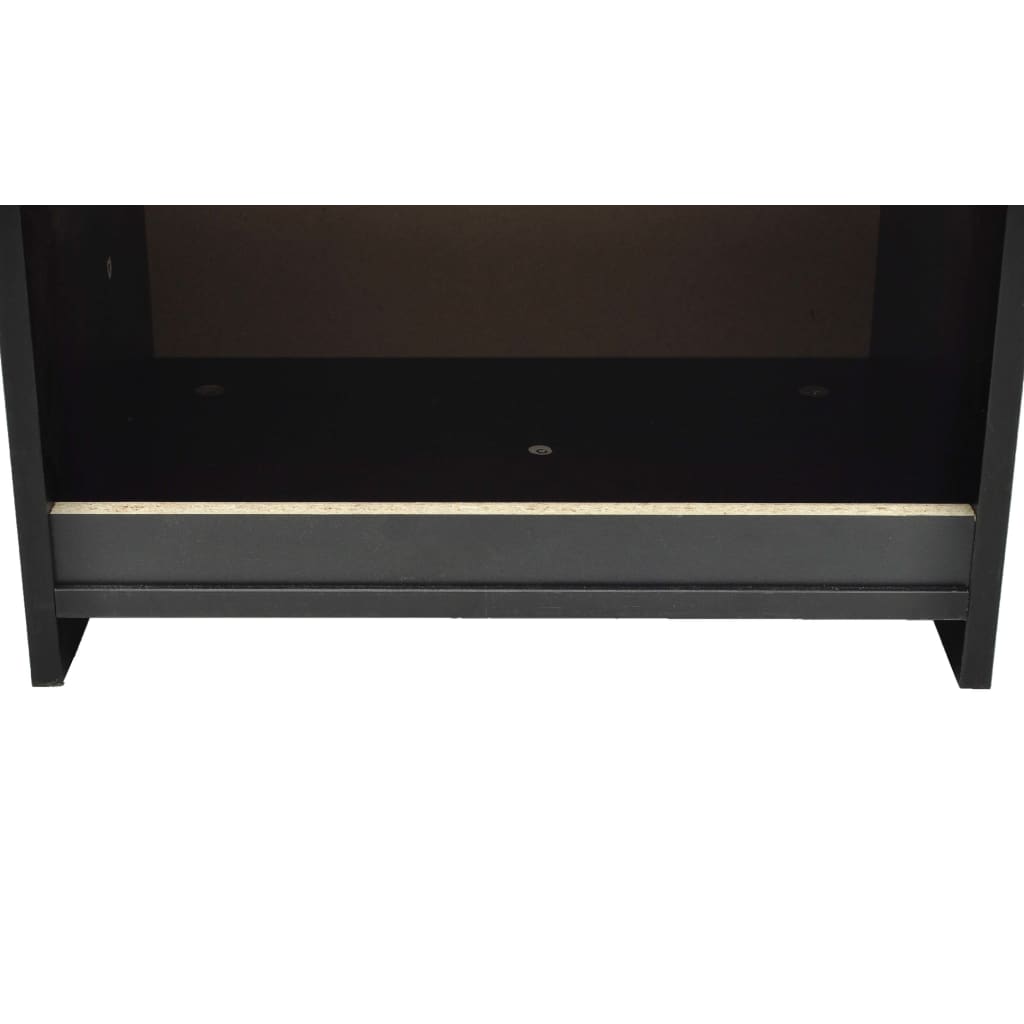 vidaXL Tables de chevet 2 pcs avec 1 tiroir Noir
