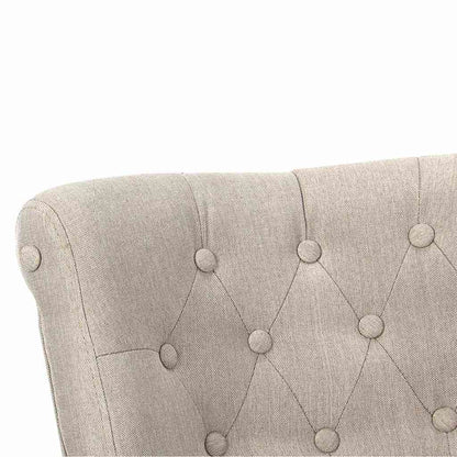 vidaXL Französische Stühle 2 Stk. Creme Stoff