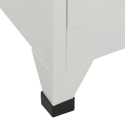 vidaXL Schließfachschrank mit 6 Fächern Stahl 90x45x180 cm Grau