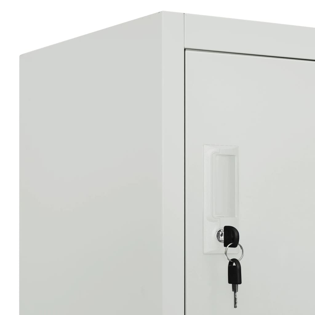 vidaXL Schließfachschrank mit 6 Fächern Stahl 90x45x180 cm Grau