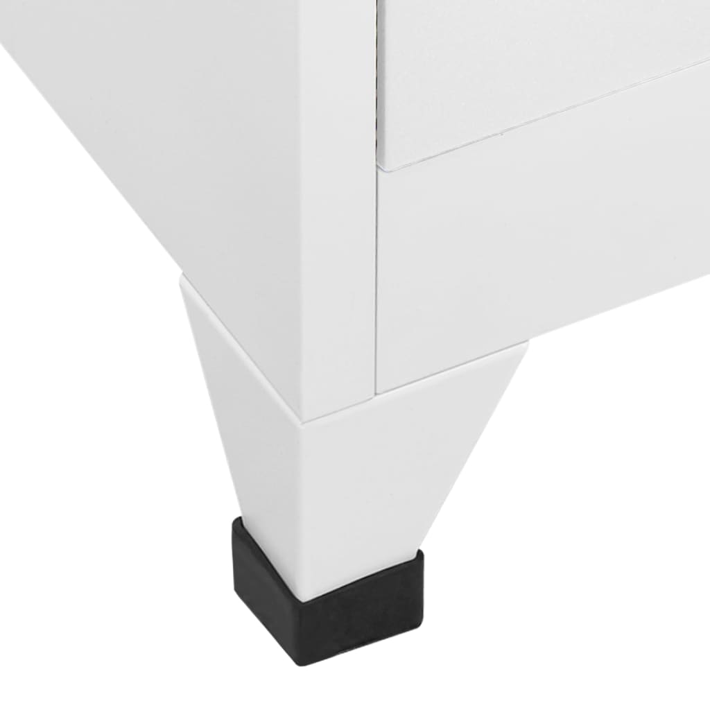 vidaXL Schließfachschrank mit 9 Fächern Stahl 90x45x180 cm Grau
