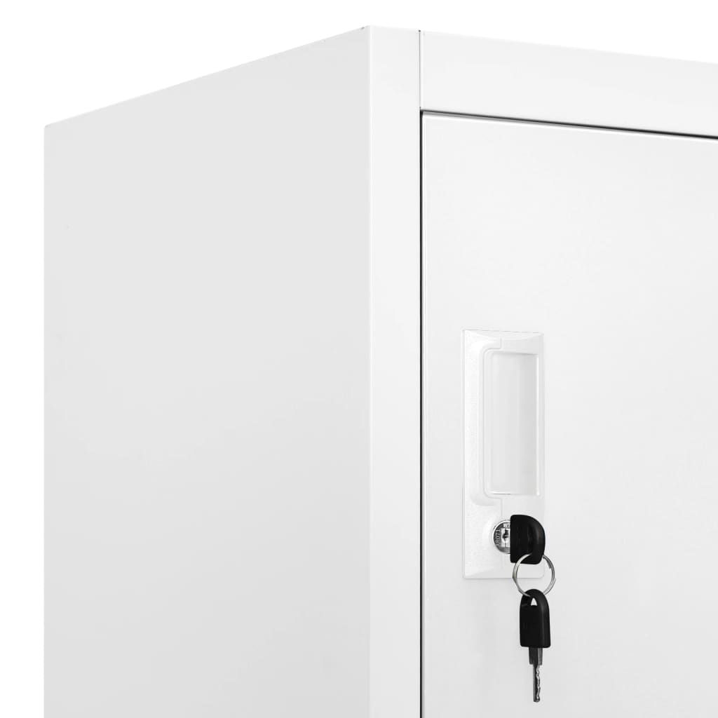 vidaXL Schließfachschrank mit 9 Fächern Stahl 90x45x180 cm Grau