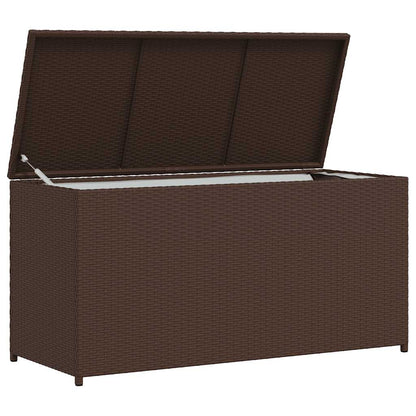 Garten-Auflagenbox Braun 120x50x60 cm Poly Rattan