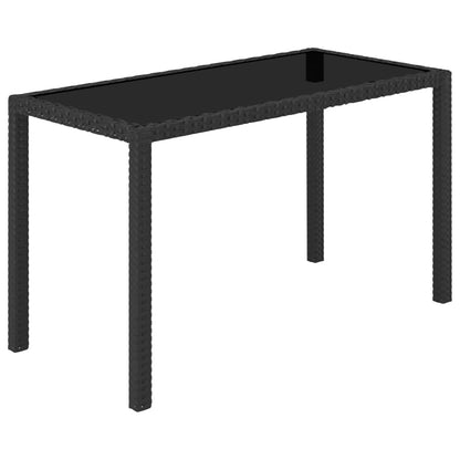 vidaXL 5-tlg. Garten-Essgruppe mit Auflagen Poly Rattan Schwarz
